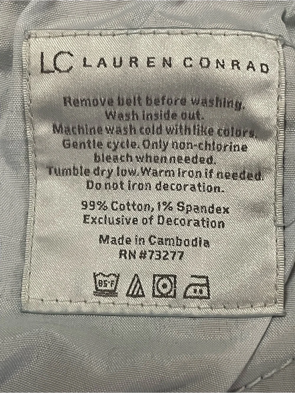LC Lauren Conrad Denim Shorts Women's Size 14 Medium Wash Rolled Hem Cuffed